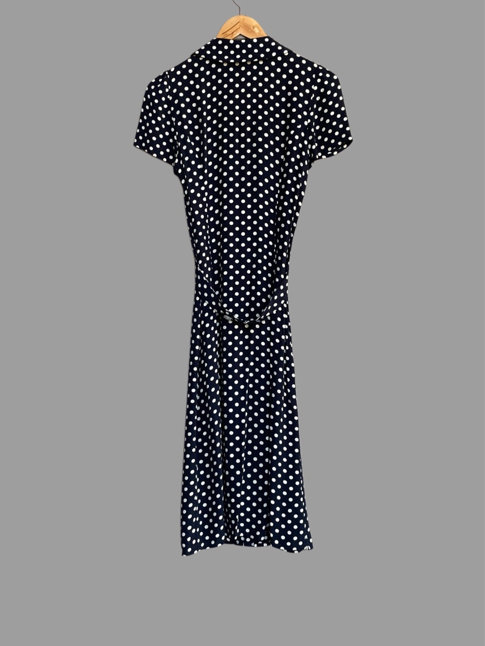 ROUJE Black & White Polka Dot Printed Retro Button Down Marin Midi Dress 36 2/4 - Picture 10 of 17